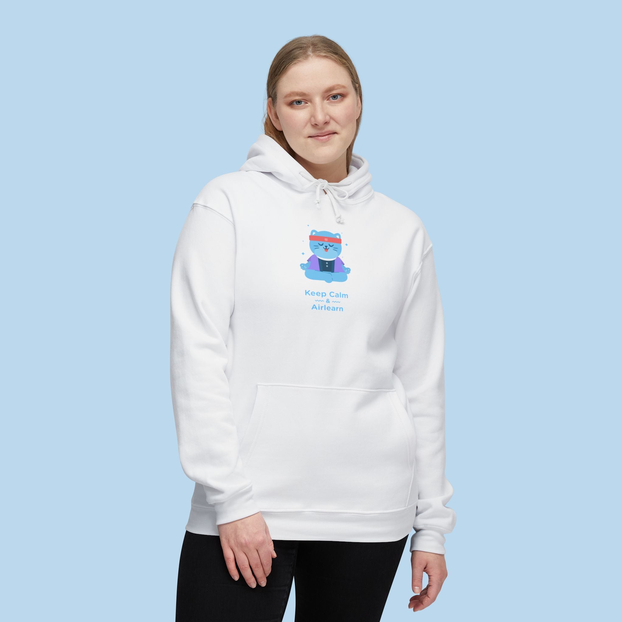 Calm Air Unisex Hoodie (White)